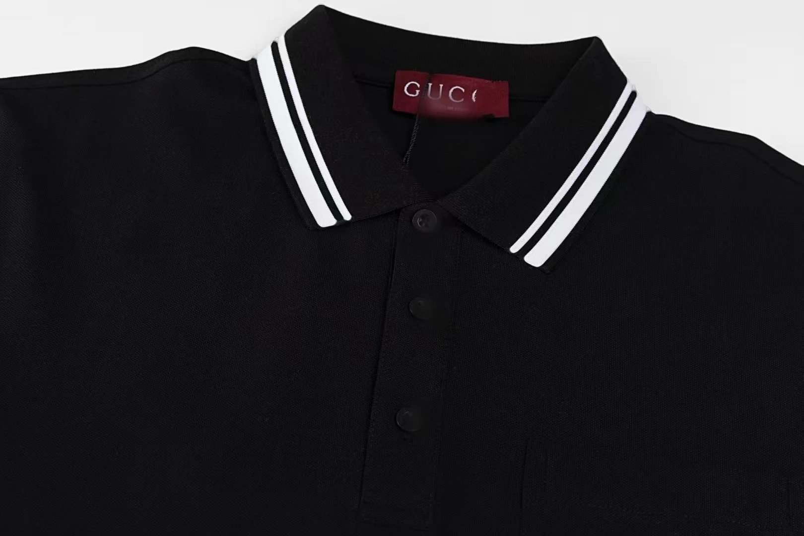 Gucci GG Monogram Black Polo Shirt - 19