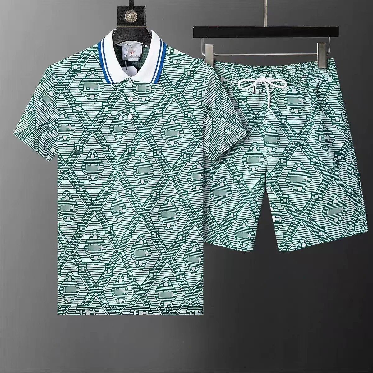 Gucci Matching Sets Double G monogram polo shirt and shorts set — 20