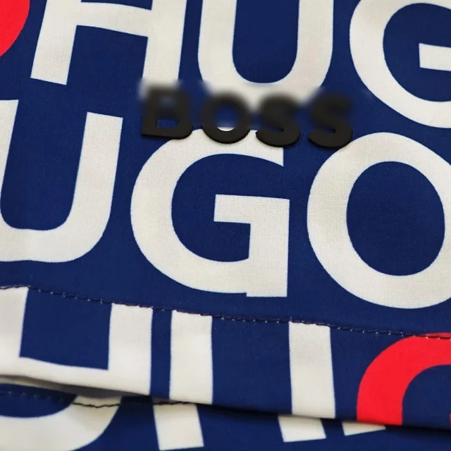 HUGO Shorts Allover logo-print drawstring product detail image 7