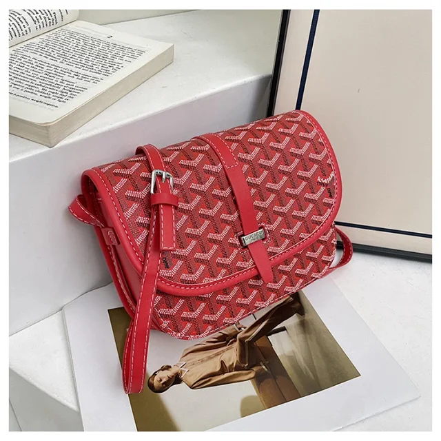 Goyard Crossbody Bags Saddle bag with Goyardine chevron print product detail image 7
