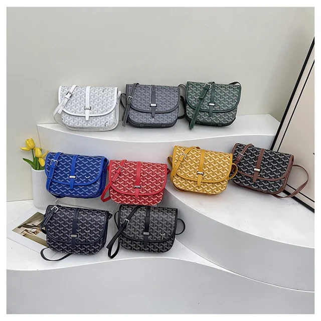 Goyard Crossbody Bags Saddle bag with Goyardine chevron print product detail image 22