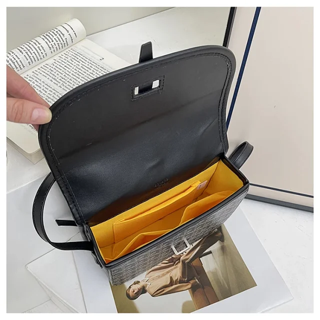 Goyard Crossbody Bags Saddle bag with Goyardine chevron print product detail image 20