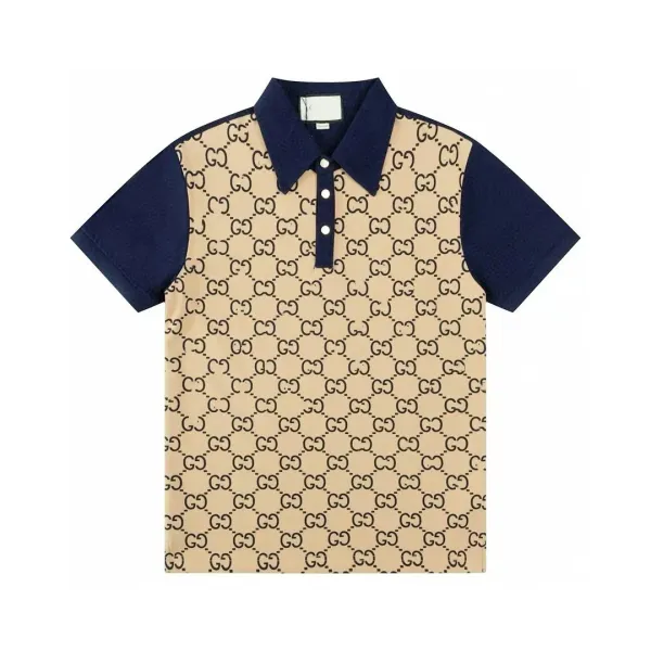 Gucci GG Marmont Print Polo Black and White Tops Polo - 3