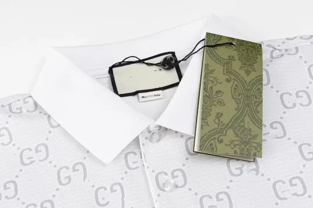 Gucci Shirts GG Monogram Short-Sleeve Polo Shirt product detail image 5