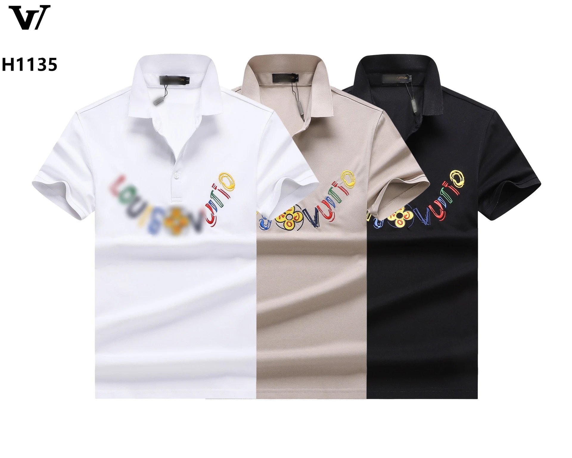 Louis Vuitton Multicolor Floral Logo White Polo Polo Shirt - 8