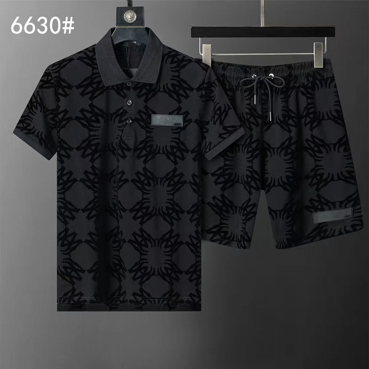 Gucci Matching Sets Double G monogram polo shirt and shorts set — 15