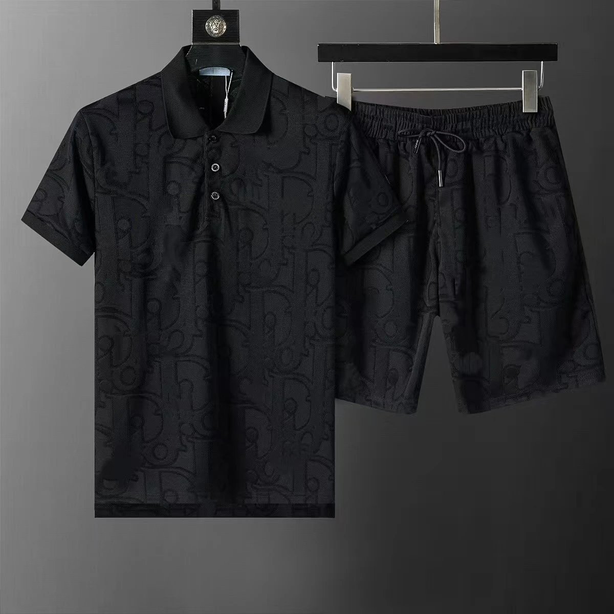 Gucci Matching Sets Double G monogram polo shirt and shorts set — 25