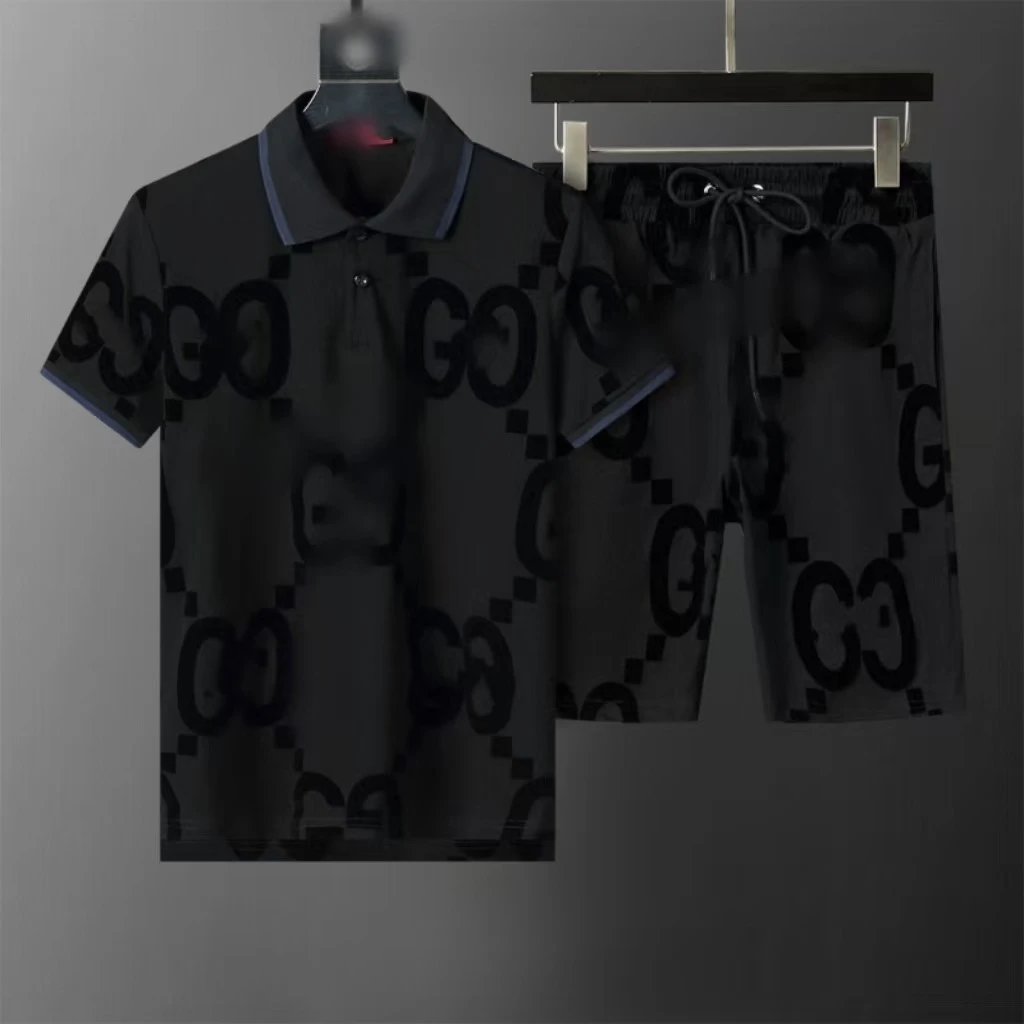 Gucci Matching Sets Double G monogram polo shirt and shorts set image 2