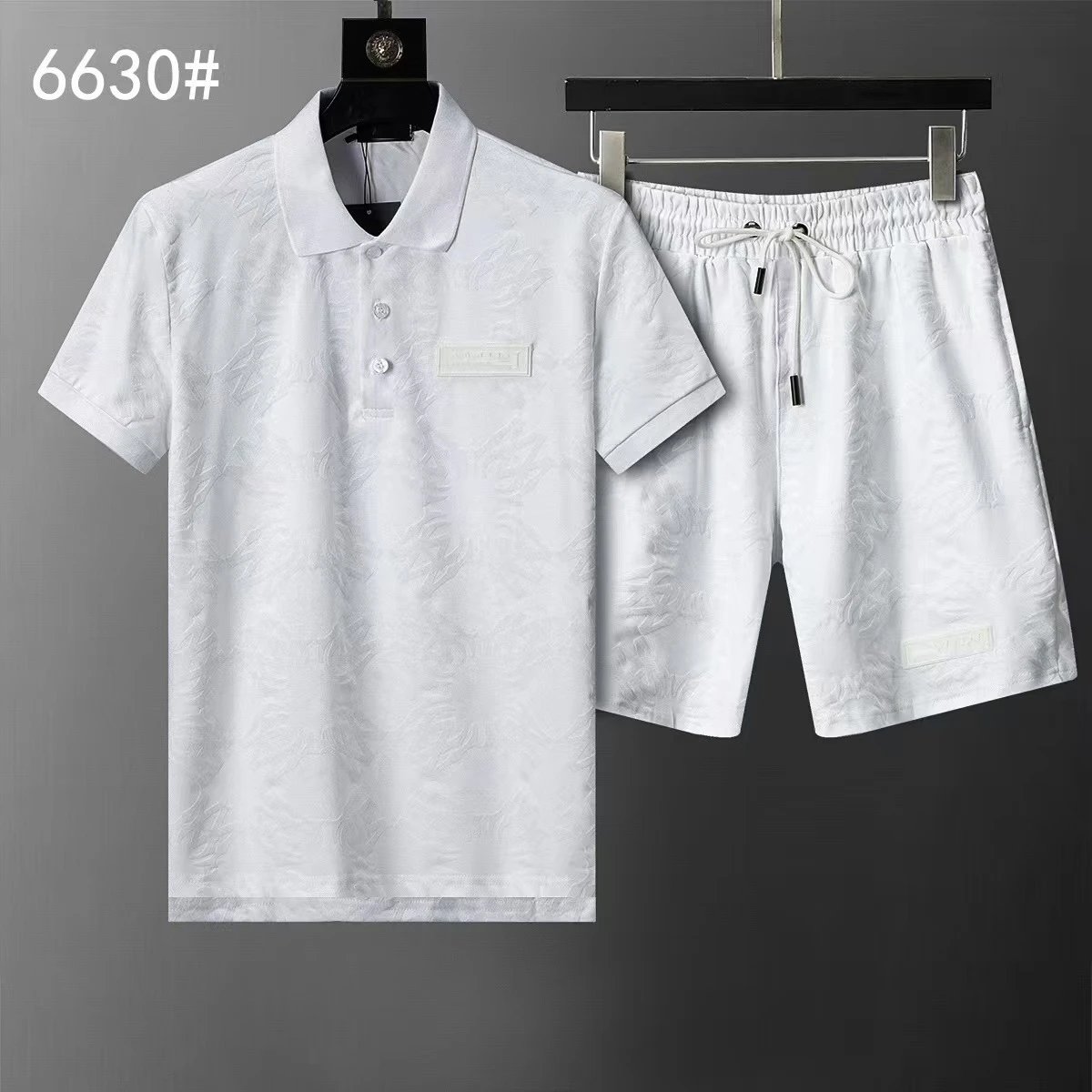 Gucci Matching Sets Double G monogram polo shirt and shorts set — 8