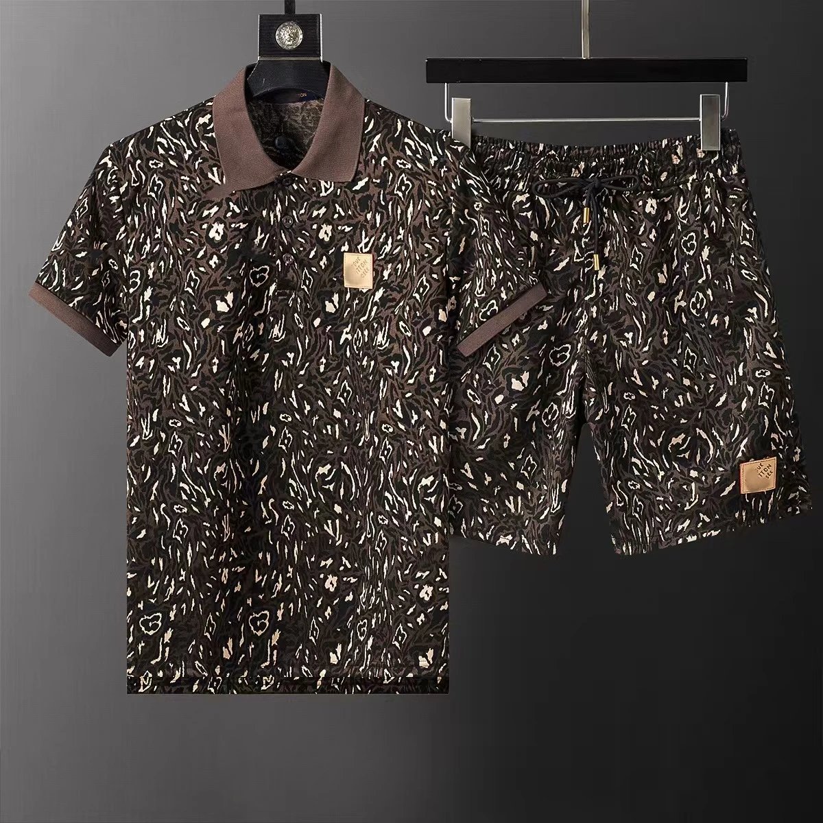 Gucci Matching Sets Double G monogram polo shirt and shorts set — 28