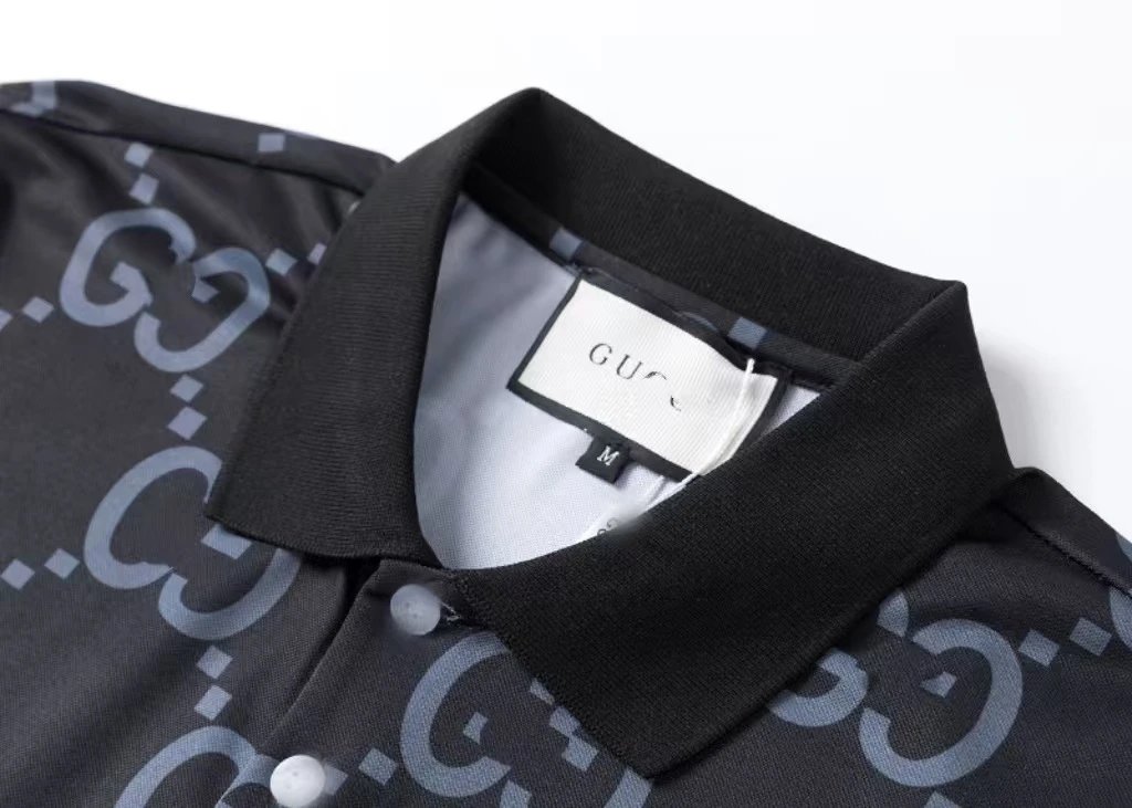 Gucci GG Monogram Black Polo and Shorts Set - 8