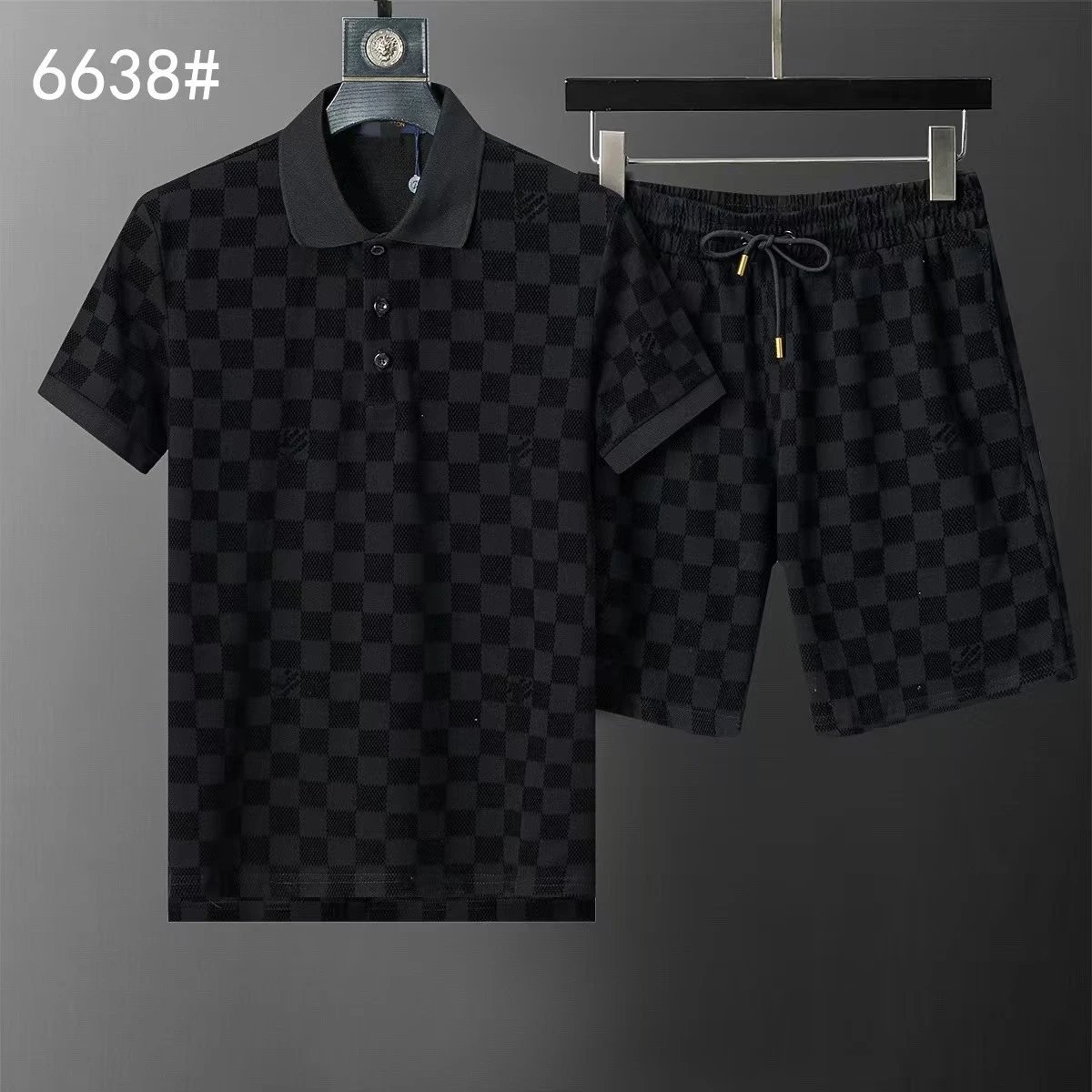 Gucci Matching Sets Double G monogram polo shirt and shorts set — 36
