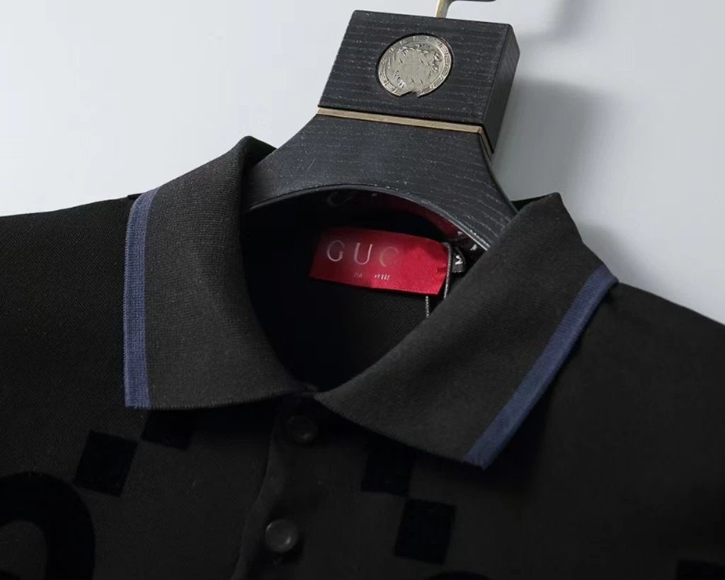 Gucci GG Monogram Black Polo and Shorts Set - 4