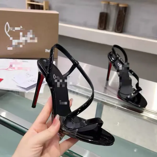 Christian Louboutin Pigalle Follies Black Patent Leather Stilettos - 1