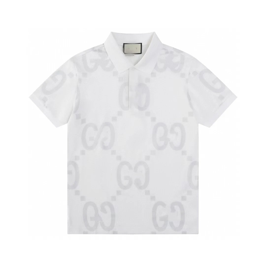 Gucci GG Monogram Black Polo Shirt - 23