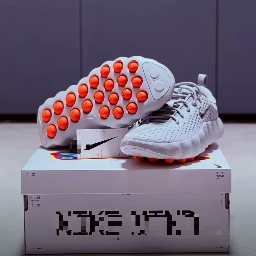 Nike Sneakers Perforated Upper with Orange Pod Outsole image 2