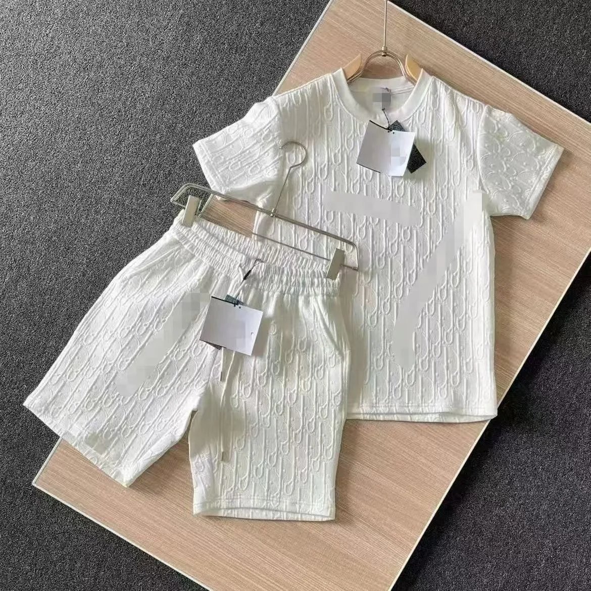 Dior Matching Sets All-Over Logo Jacquard T-Shirt and Shorts Set image 3