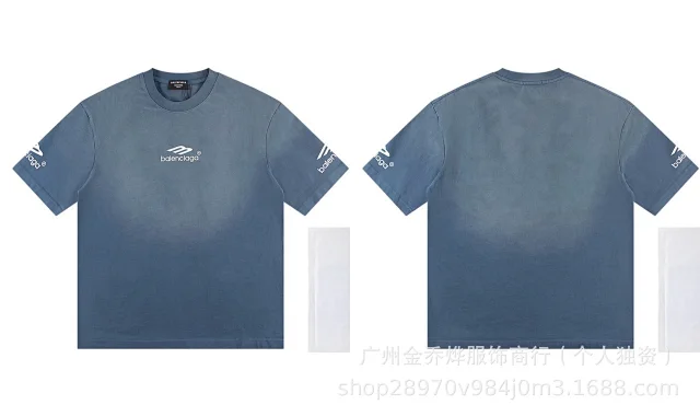 Balenciaga T-Shirts Short-Sleeve Distressed T-Shirt product detail image 15
