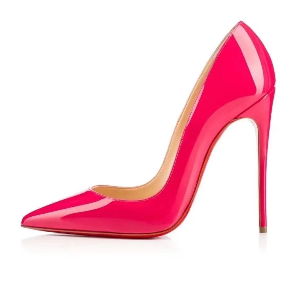 Unbranded High Heels Pointed-Toe Stiletto Pumps with Red Soles image 3