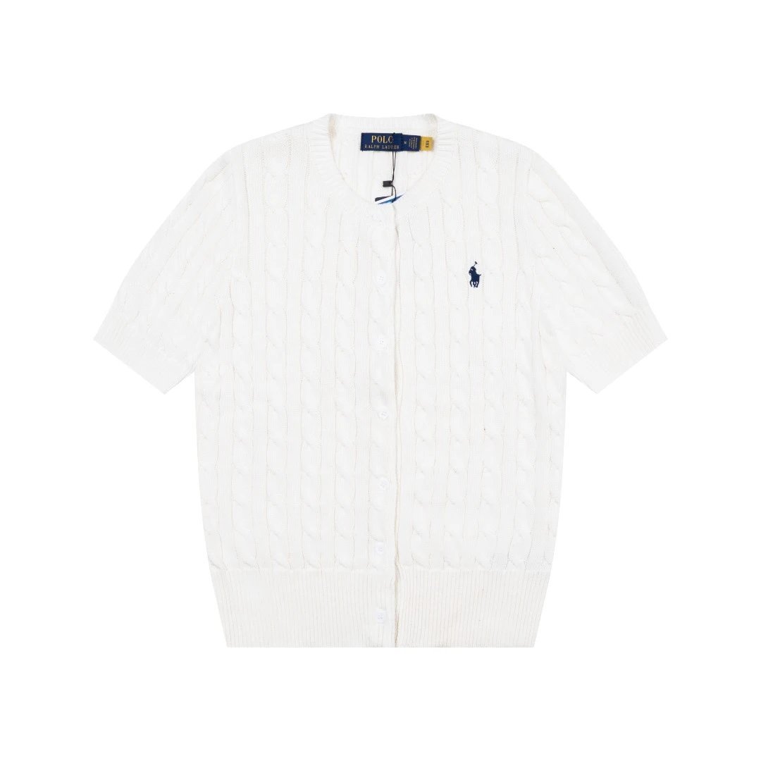 Polo Ralph Lauren Knitwear Cable-Knit Short-Sleeve Button-Front Cardigan image 2