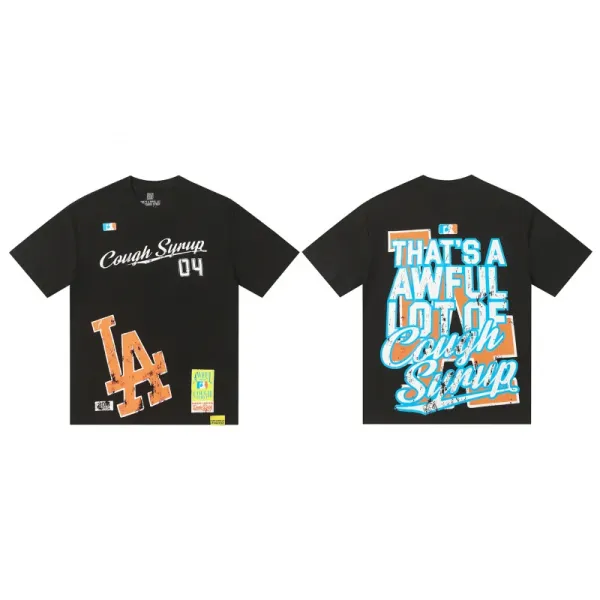 MLB x Cough Syrup LA Dodgers Graphic Tee Black T-Shirts - 1