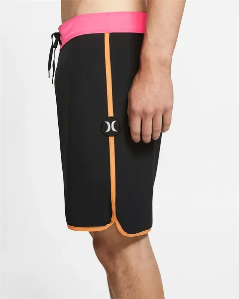 Design Hurley Phantom Boardshorts Navy Blue with Light Blue Stripes Swimwear - 12