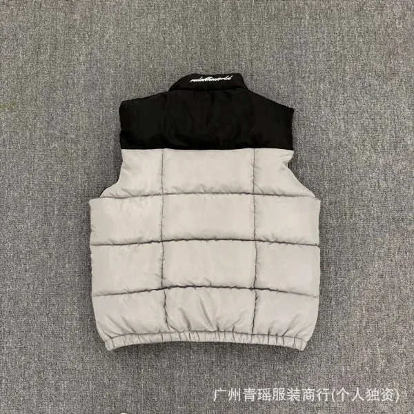 Design Puffer Vest Yellow / Black Colorblock Vest Outerwear.vest - 6