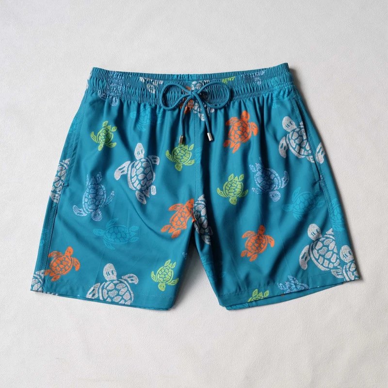 Unbranded Swimwear Men's Turtle Print Swim Trunks — DK2TT06P
