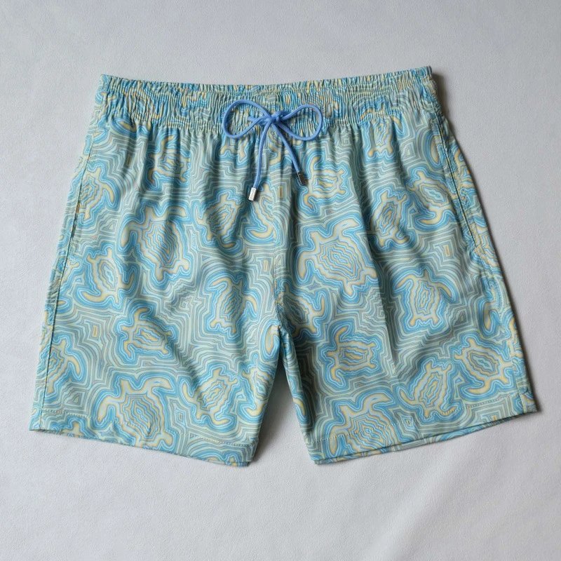 Unbranded Swimwear Men's Turtle Print Swim Trunks — DK2TT06S