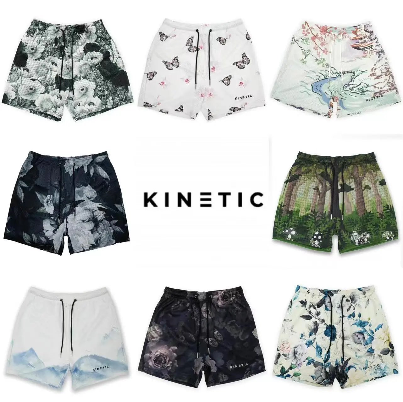 KINETIC 夏季新款运动健身跑步篮球四分短裤速干潮流一件代发