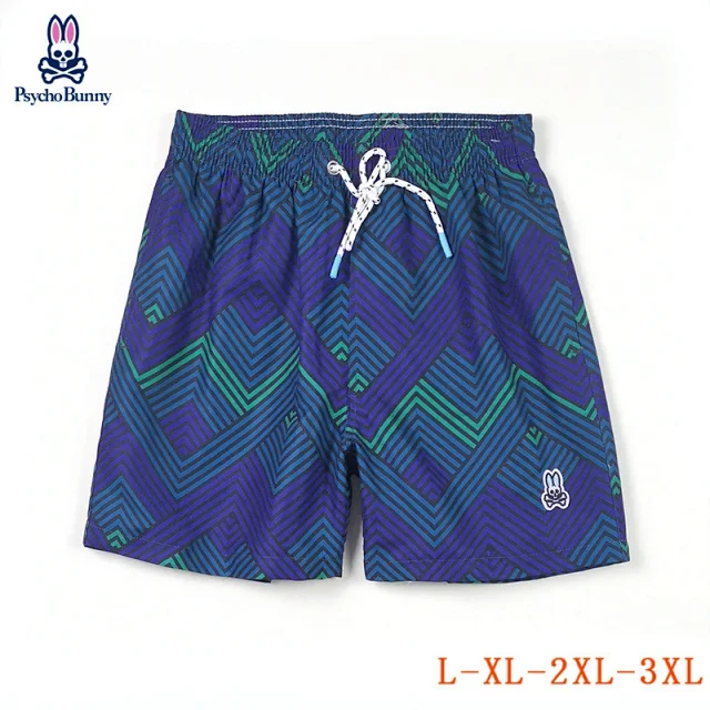 Psycho Bunny Swimwear Patterned drawstring swim shorts product detail image 6