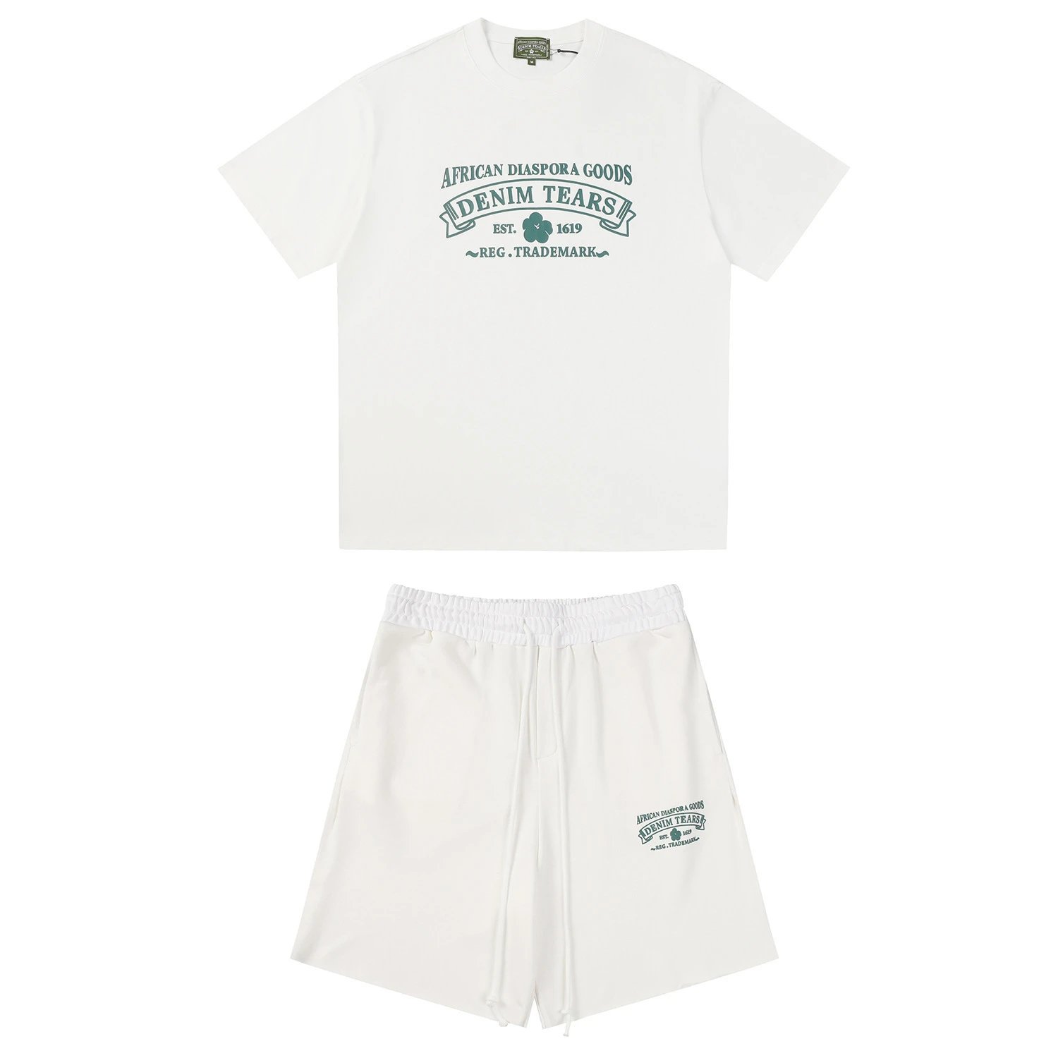 Denim Tears Matching Sets African Diaspora Goods logo graphic T-shirt and shorts set image 3