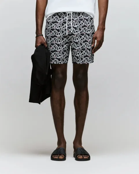 Design Bunny Psycho Skull Print Swim Shorts Multicolor Shorts - 13