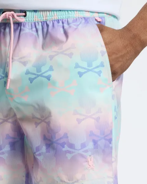 Design Bunny Psycho Skull Print Swim Shorts Multicolor Shorts - 19