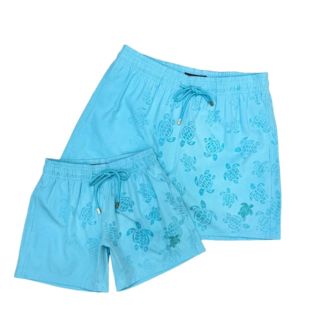 Unbranded Swimwear Turtle Print Parent-Child Swim Shorts product detail image 4