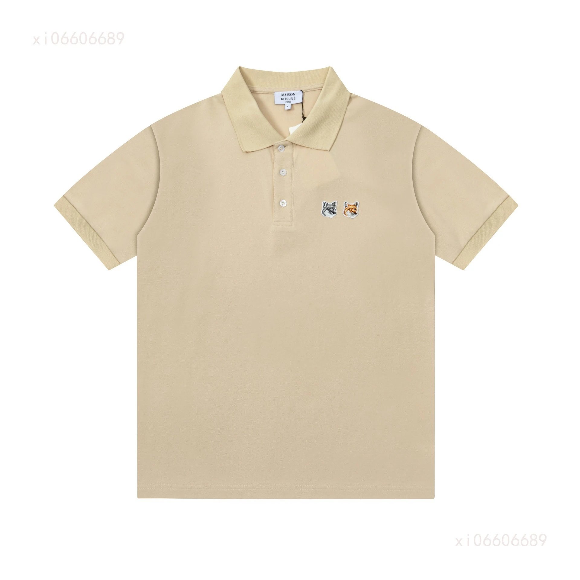 Maison Kitsuné Double Fox Embroidered Polo Black Polo Shirt - 13