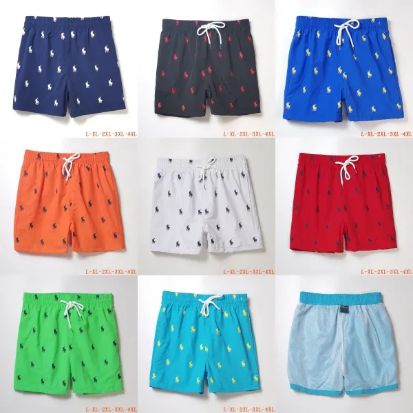 Polo Ralph Lauren Polo Pony Print Swim Trunks Red Swimwear - 3