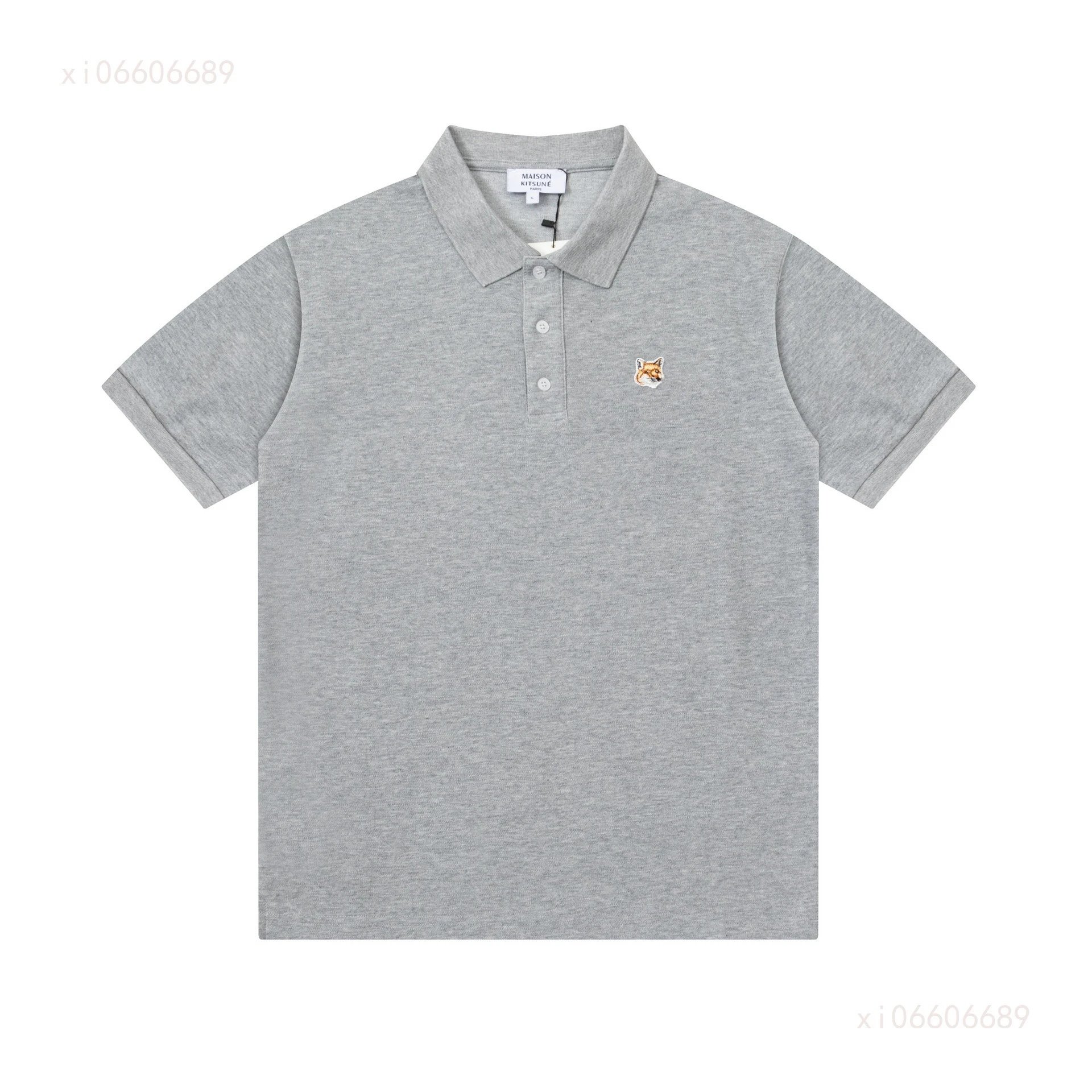 Maison Kitsuné Double Fox Embroidered Polo Black Polo Shirt - 21