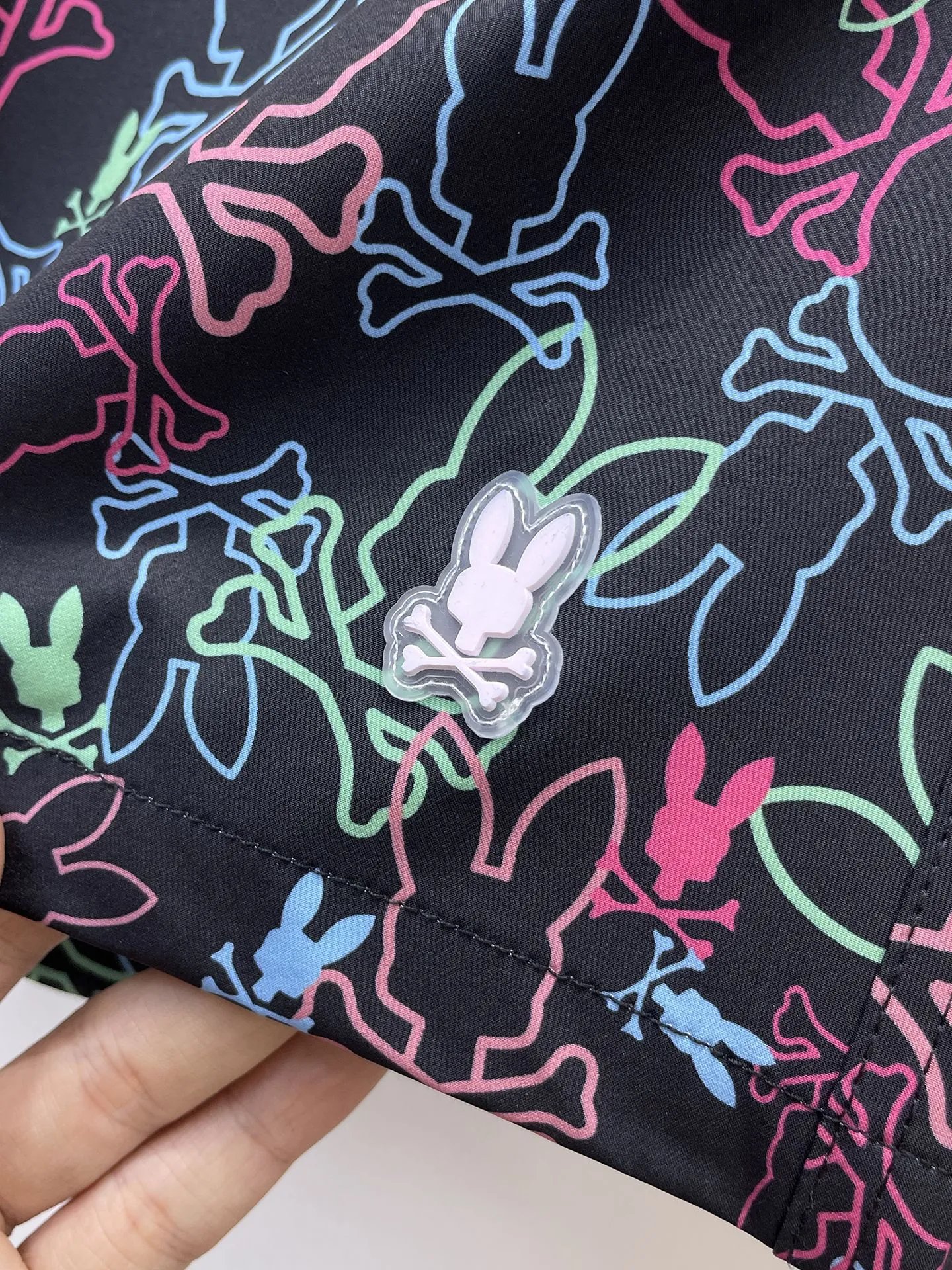 Human Made Rabbit Skull Print Shorts Black - 23