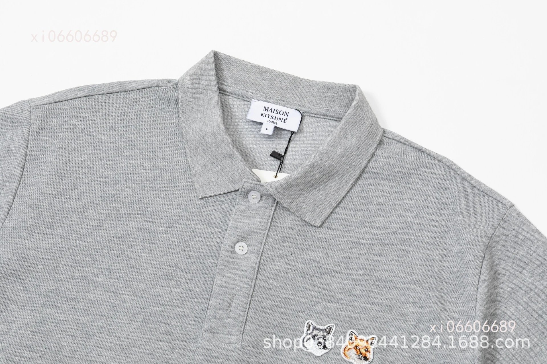 Maison Kitsuné Double Fox Embroidered Polo Black Polo Shirt - 29