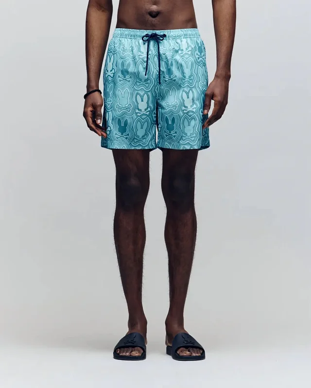 Psycho Bunny Shorts Drawstring with all-over graphic print product detail image 10