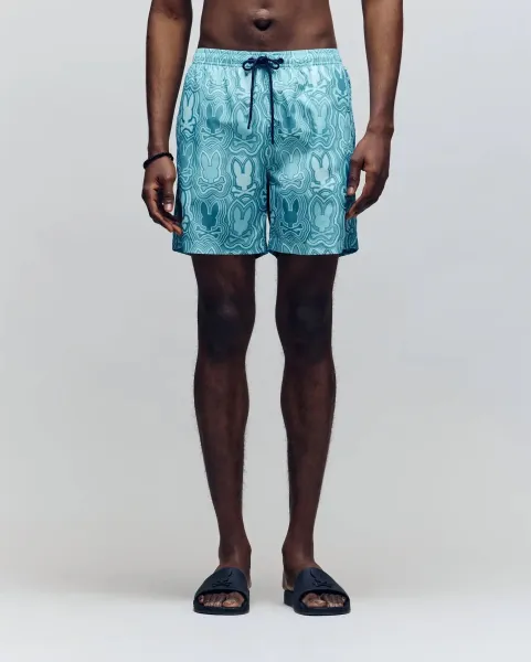 Design Bunny Psycho Skull Print Swim Shorts Multicolor Shorts - 10