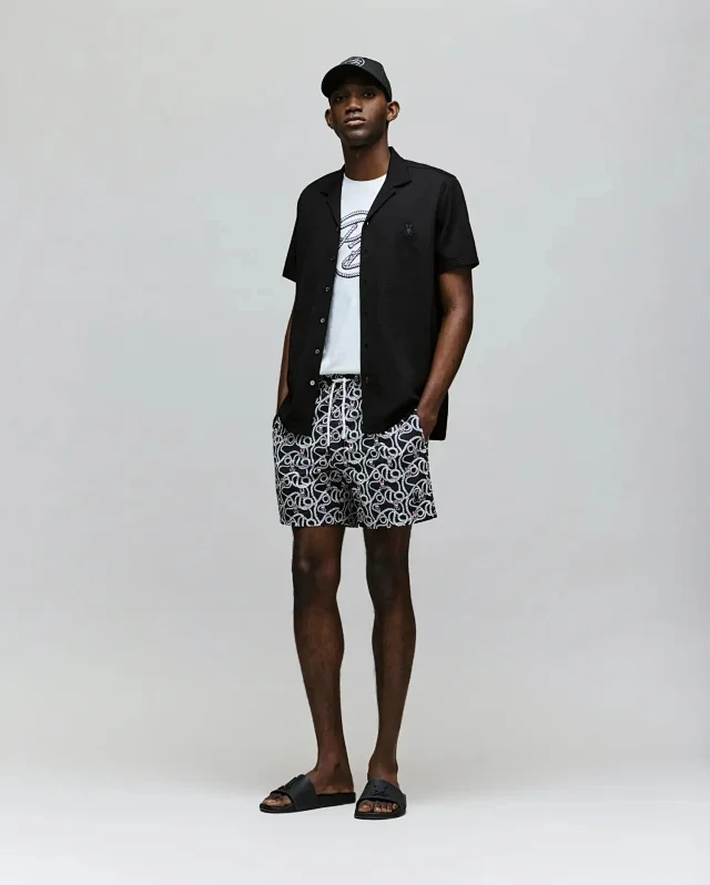 Psycho Bunny Shorts Drawstring with all-over graphic print product detail image 15