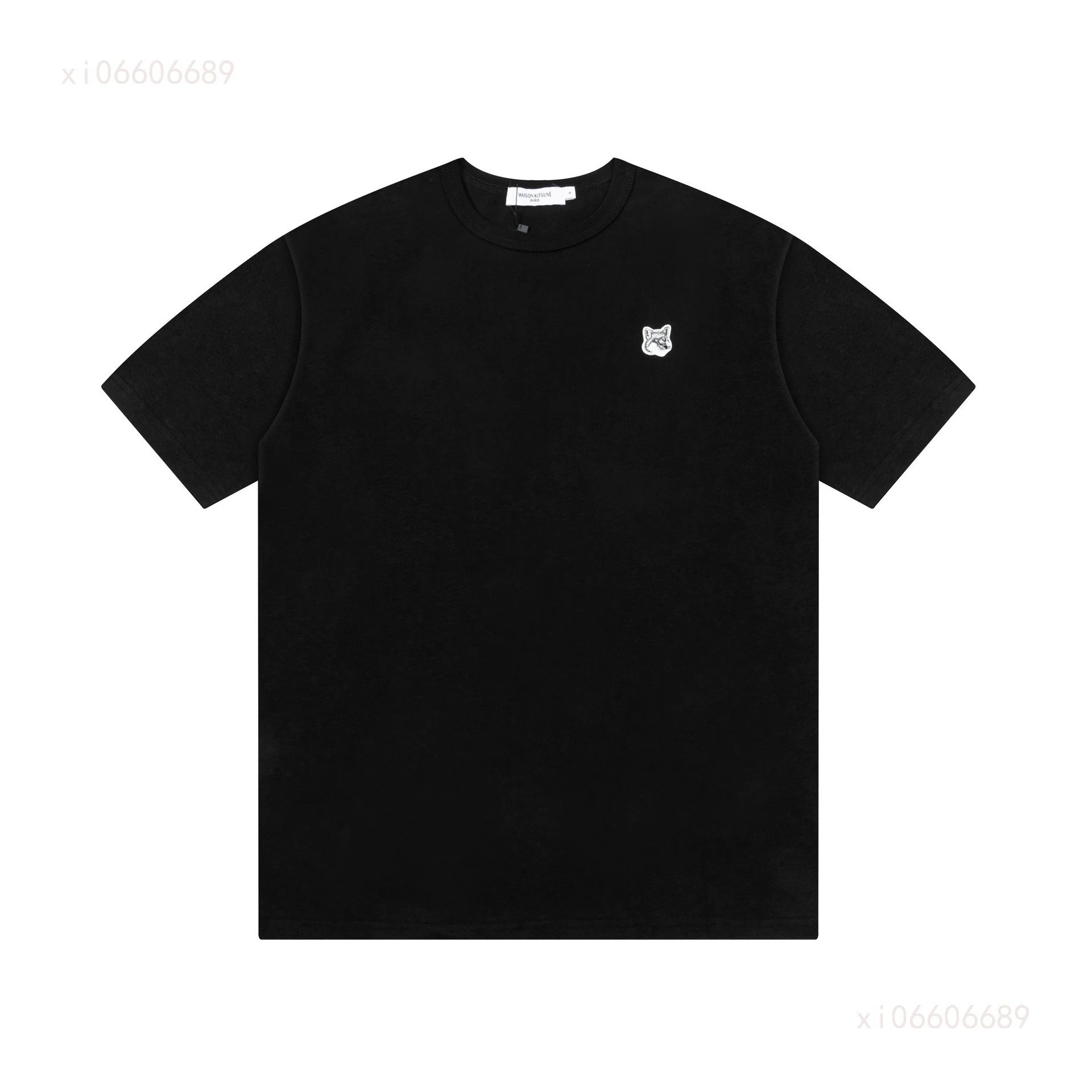 Maison Kitsuné Double Fox Embroidered Polo Black Polo Shirt - 37