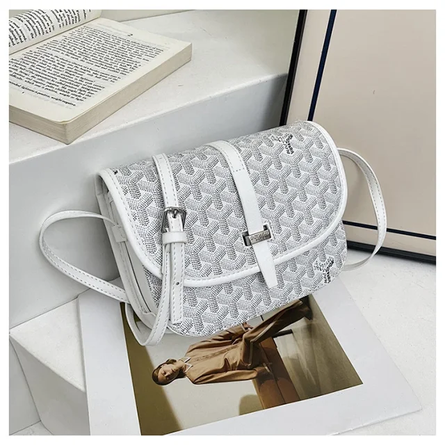 Goyard Crossbody Bags Saddle bag with Goyardine chevron print product detail image 13