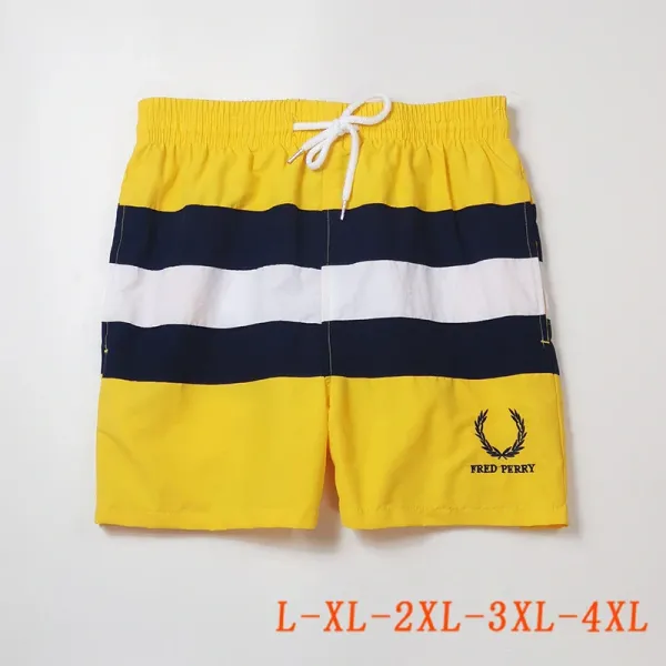 Fred Perry Stripe Swim Shorts White / Navy / Red Swimwear - 7