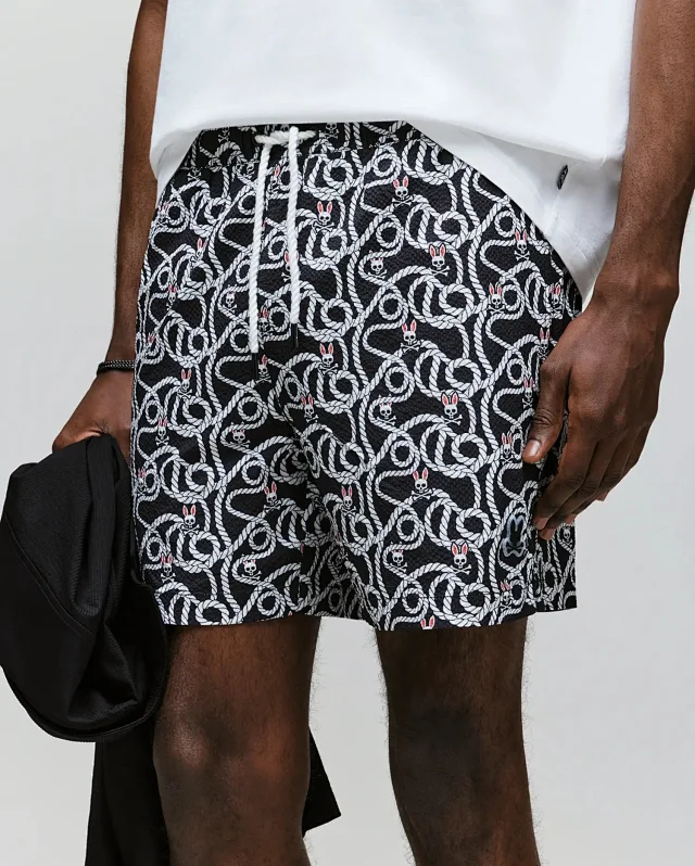 Psycho Bunny Shorts Drawstring with all-over graphic print product detail image 14