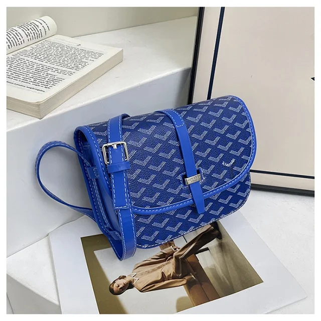 Goyard Crossbody Bags Saddle bag with Goyardine chevron print product detail image 14