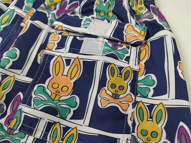 Psycho Bunny Swimwear Patterned drawstring swim shorts product detail image 22