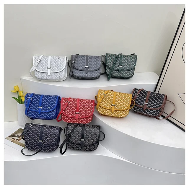 Goyard Crossbody Bags Saddle bag with Goyardine chevron print product detail image 21